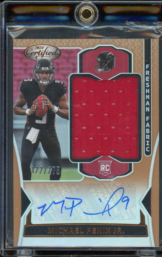 2024 Certified Michael Penix Jr. Rookie Patch Auto Bronze 122/275 RC