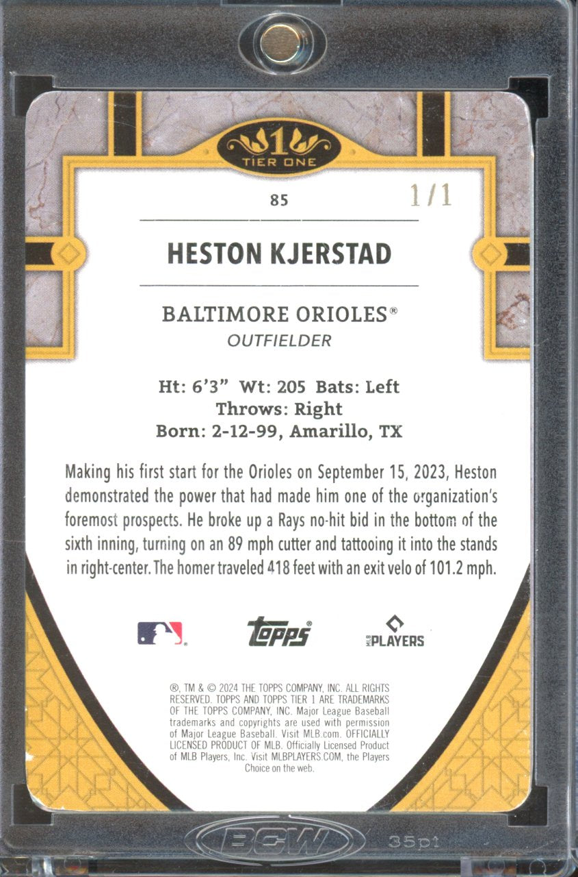 2024 Tier One Heston Kjerstad 1/1 Printing Plate Rookie
