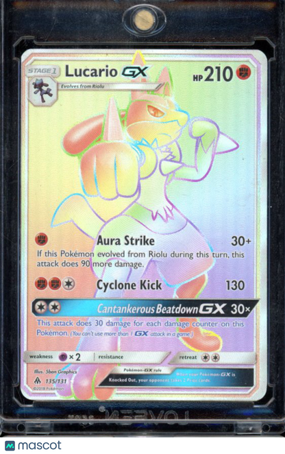 2018 Pokemon Forbidden Light Lucario 135/131