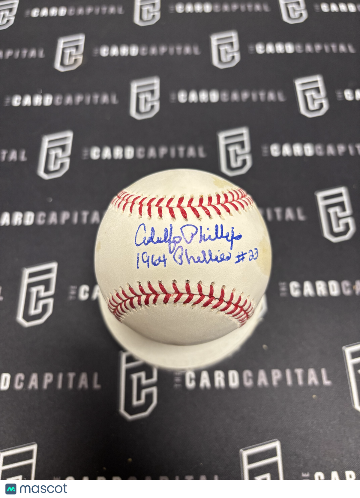 Adolpho Phillips Signed Official Major League Baseball JSA "1964 Phillies #23"