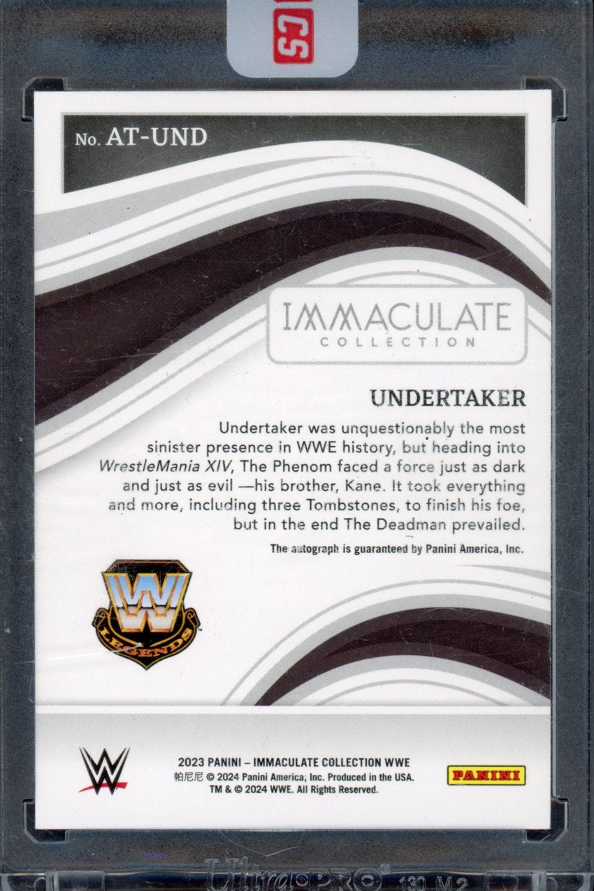 2023 Immaculate WWE Undertaker All-Time Greats Auto /35