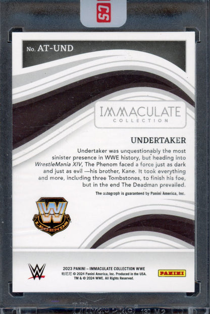 2023 Immaculate WWE Undertaker All-Time Greats Auto /35