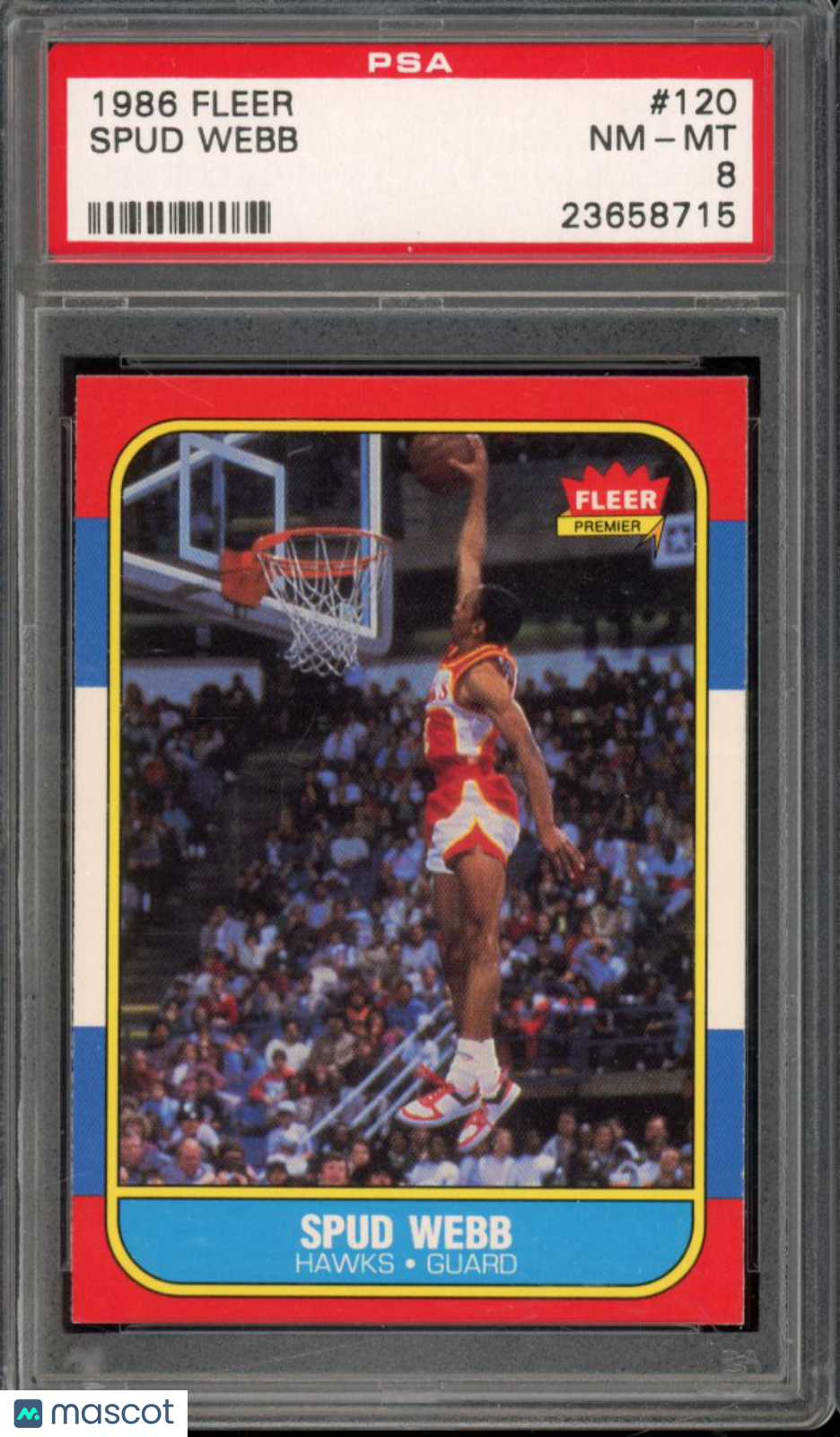 1986-87 Fleer Spud Webb PSA 8