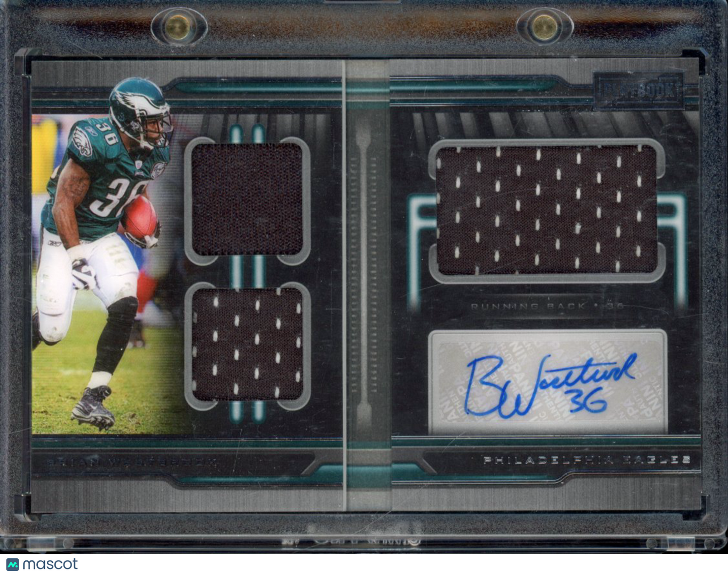 2019 Playbook Brian Westbrook Booklet /49 Patch Auto