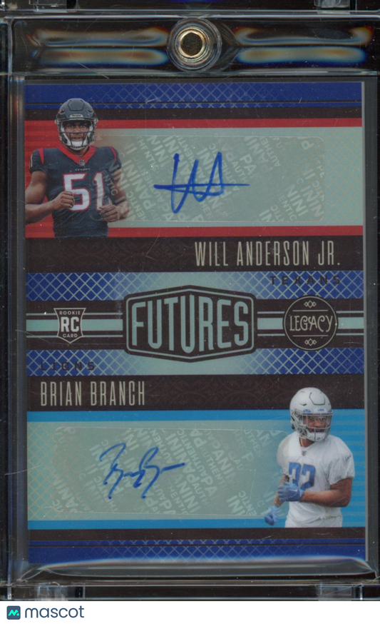 2023 Legacy Will Anderson Brian Branch Dual Rookie Auto /25