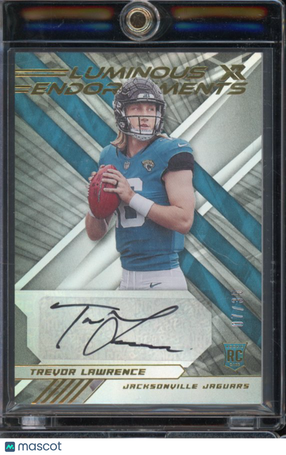 2021 XR Trevor Lawrence Luminour Endorsements Rookie Auto /35