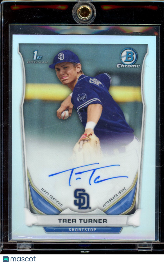 2014 Bowman Chrome Trea Turner Refractor Rookie Auto