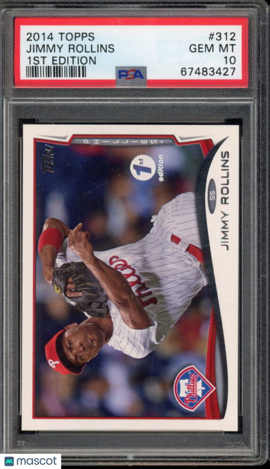 2014 Topps Jimmy Rollins 1st Edition PSA 10 POP 1