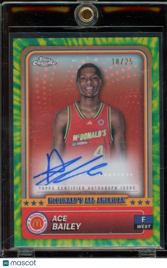 2024 Topps Mcdonalds Ace Bailey Tie Dye /25 Auto