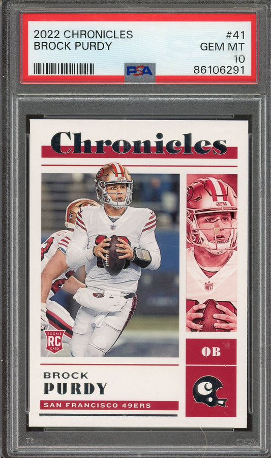 2022 Chronicles Brock Purdy #41 PSA 10 RC Rookie 49ers