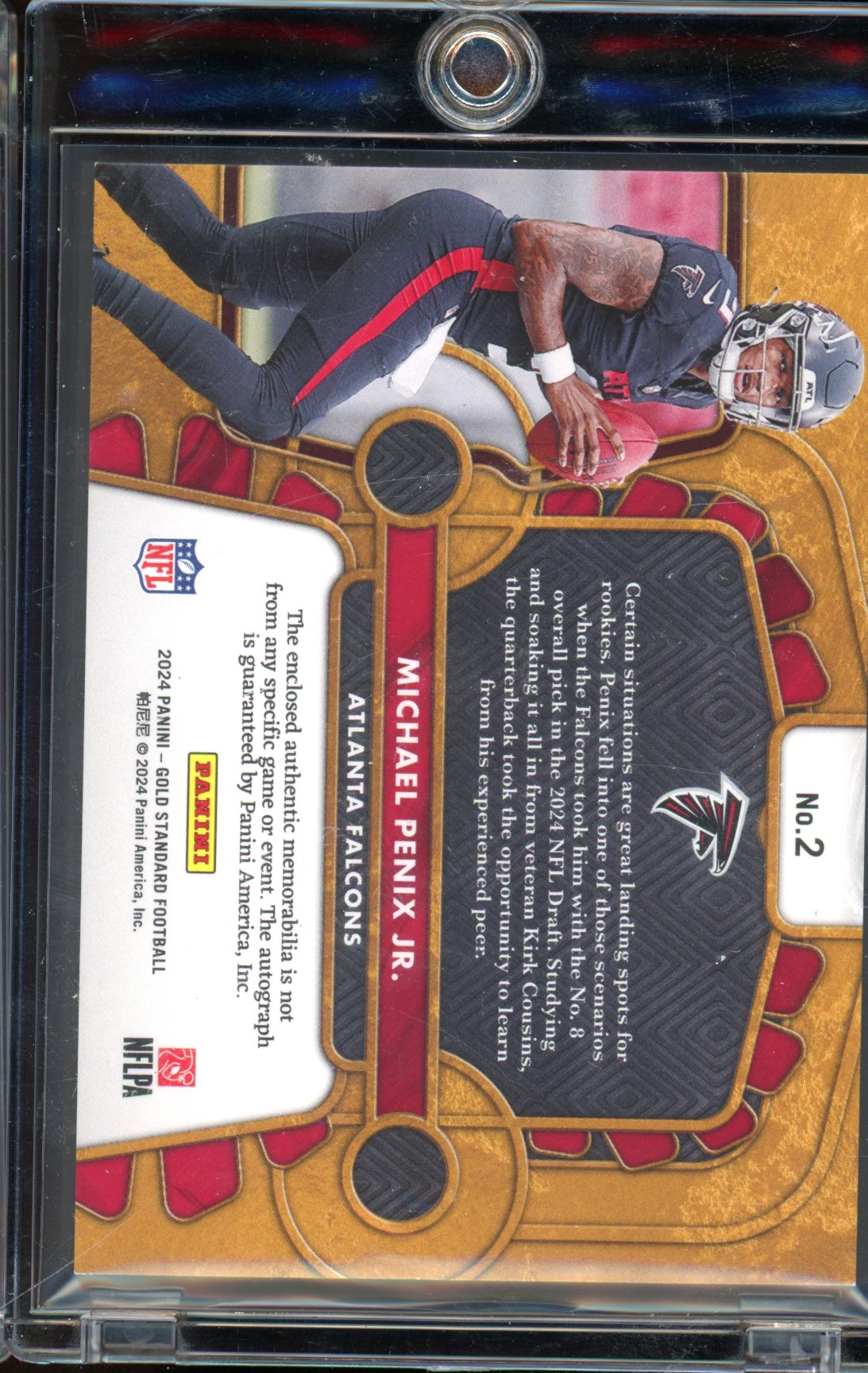 2024 Gold Standard Michael Penix Jr. Rookie Patch Auto 070/149 RC
