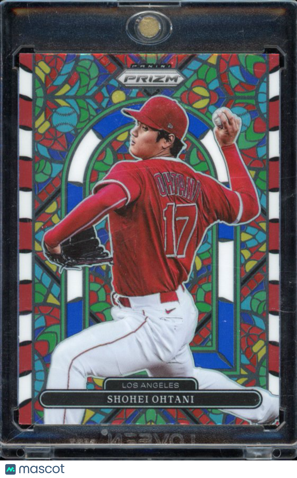 2022 Prizm Shohei Ohtani Stained Glass Red White & Blue SP