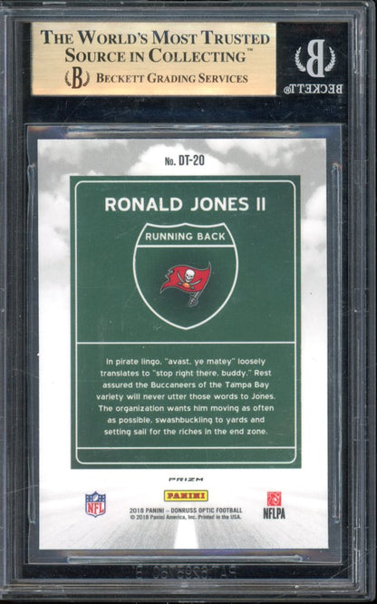 2018 Donruss Optic Ronald Jones Downtown Case Hit BGS 9.5
