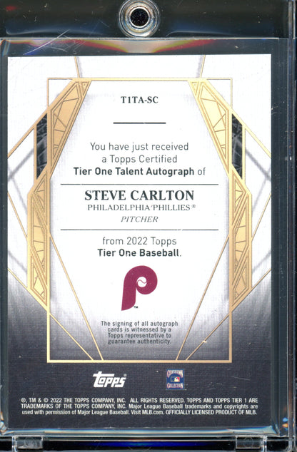2022 Tier One Steve Carlton Silver Ink Auto /10