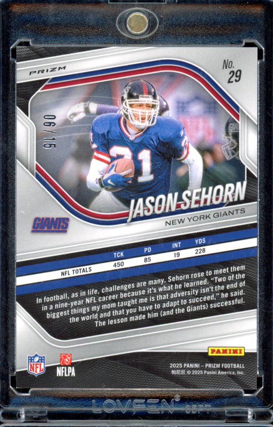 2025 Prizm Jason Sehorn Cherry Blossom /15