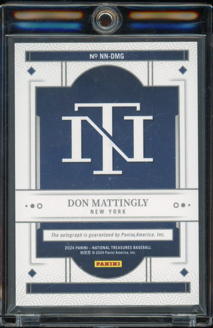 2024 National Treasures Don Mattingly Notable Nicknames Auto /49