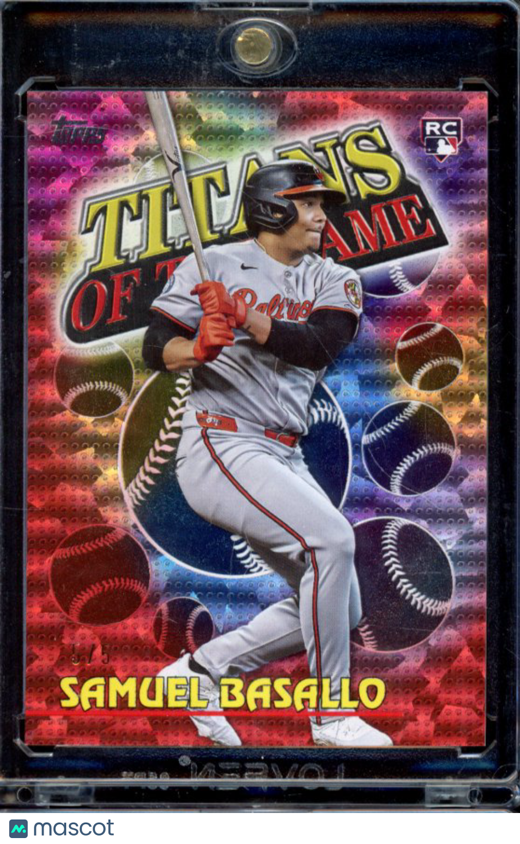 2026 Topps S1 Samuel Basallo Titans Of The Game Rookie Red /5