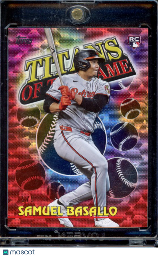2026 Topps S1 Samuel Basallo Titans Of The Game Rookie Red /5