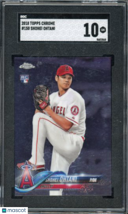 2018 Topps Chrome Shohei Ohtani #150 Rookie SGC 10