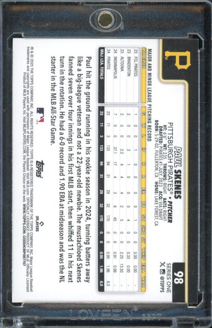 2025 Topps Series 1 Paul Skenes Team Logo Variation