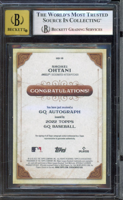 2022 Topps Gypsy Queen Shohei Ohtani No Name Auto BGS 9/10