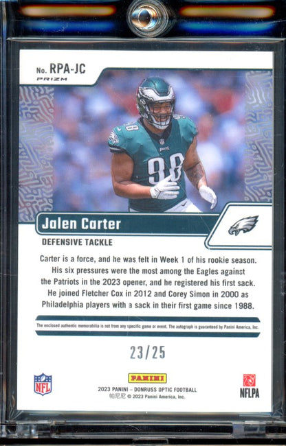 2023 Optic Jalen Carter Rookie Patch Auto /25