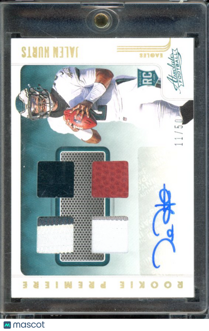2020 Absolute Jalen Hurts Rookie Patch Auto /50