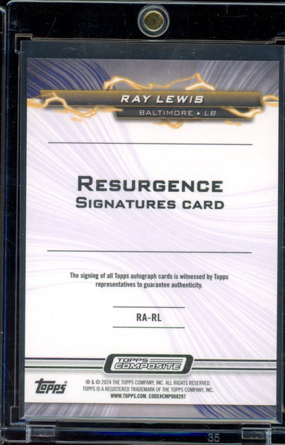 2024 Topps Resurgence Ray Lewis Auto /25