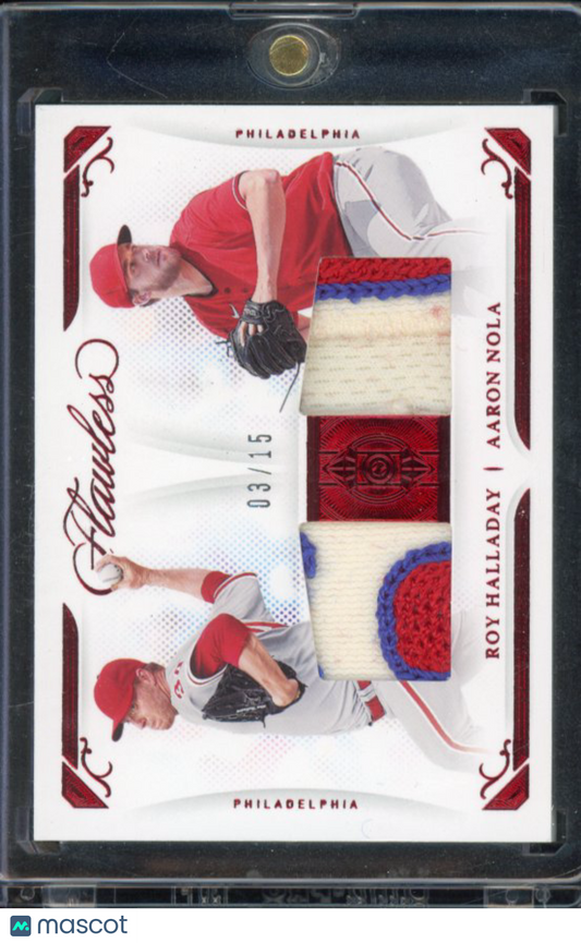 2022 Flawless Roy Halladay Aaron Nola Dual Patch /15