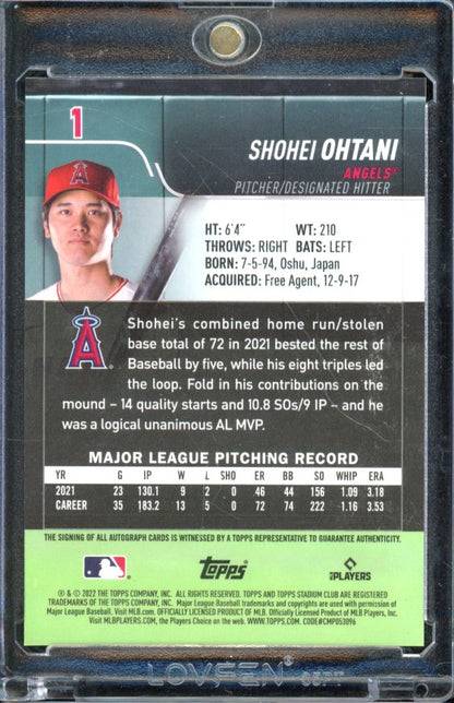2022 Stadium Club Chrome Shohei Ohtani Refractor Image Variation SP