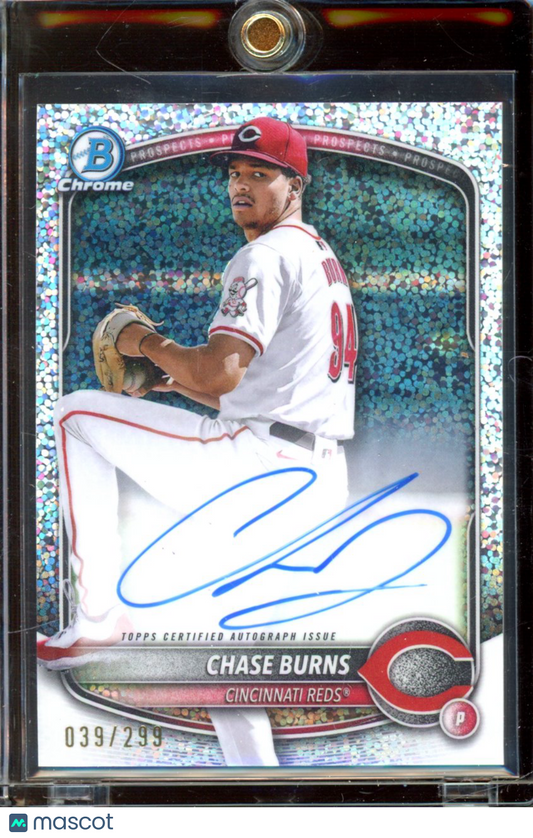 2025 Bowman Chrome Chase Burns Speckle Auto /299