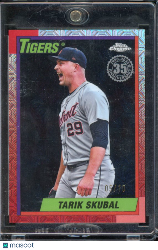2025 Topps Chrome 35th Anniverisary Tarik Skubal Black Refractor /10