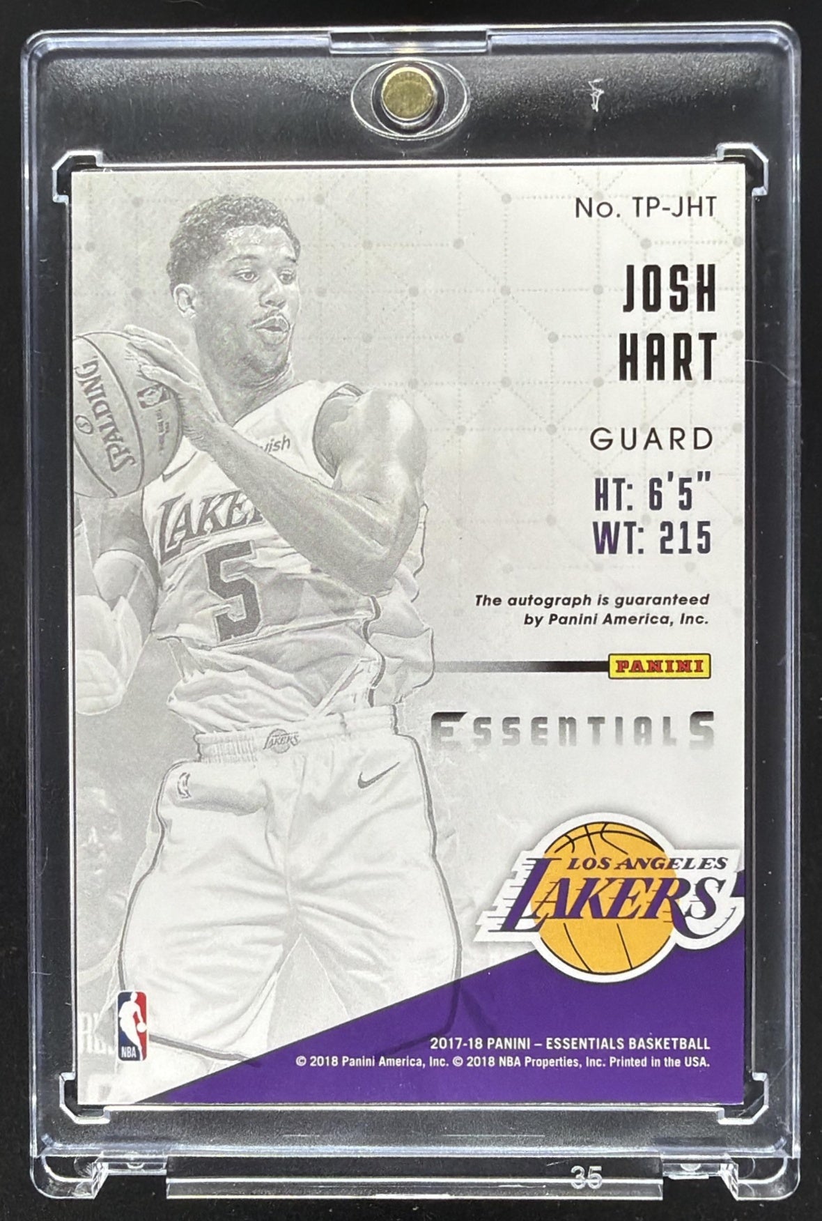 2017-18 Panini Essentials Josh Hart #TP-JHT True Potential /10 RC Auto