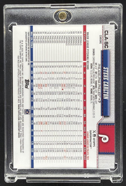 2026 Topps Chrome #CLA-SC Steve Carlton Superfractor Auto 1/1