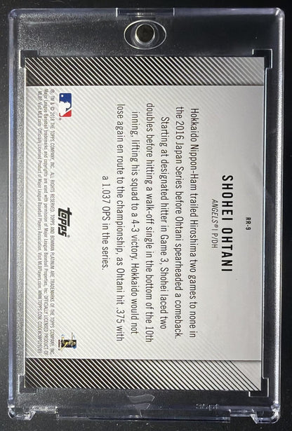 2018 Bowman Platinum Shohei Ohtani #RR-9 Rookie Revelations RC