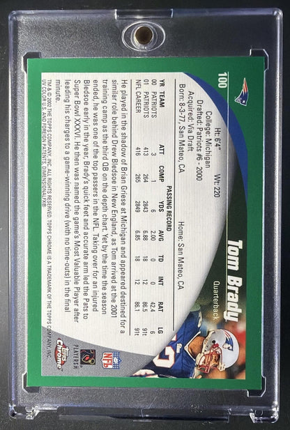 2002 Topps Chrome Tom Brady #100