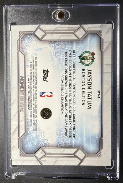 2025 Topps Chrome Update Jayson Tatum #MT-6 Moment In Time Gold Geometric Refractor /50