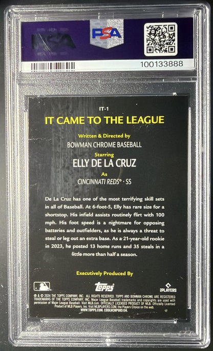 2024 Bowman Chrome Elly De La Cruz #IT-1 It Came to the League RC PSA 10