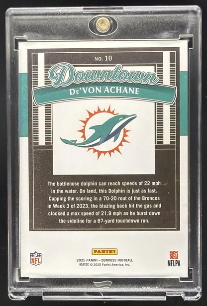 2025 Panini Donruss De'von Achane #10 Downtown SP