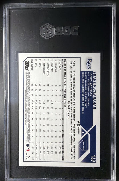 2023 Topps Chrome Shane McClanahan #169 Red Wave /5 SGC 10