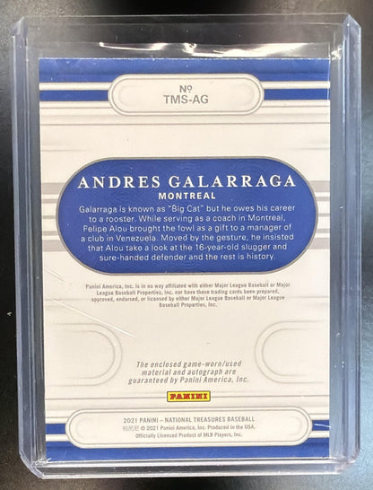 2021 National Treasures Baseball Andres Galarraga #TMS-AG Game Worn Patch Auto 06/10