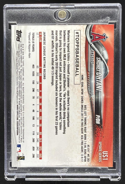2018 Topps Update Shohei Ohtani #US1 Pitching RC