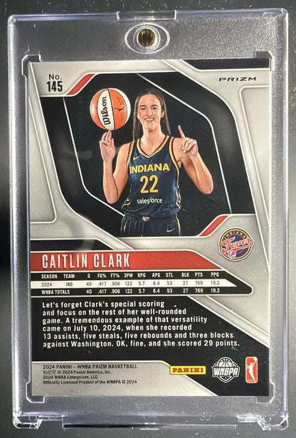 2024 Panini WNBA Prizm Caitlin Clark #145 Orange Ice RC