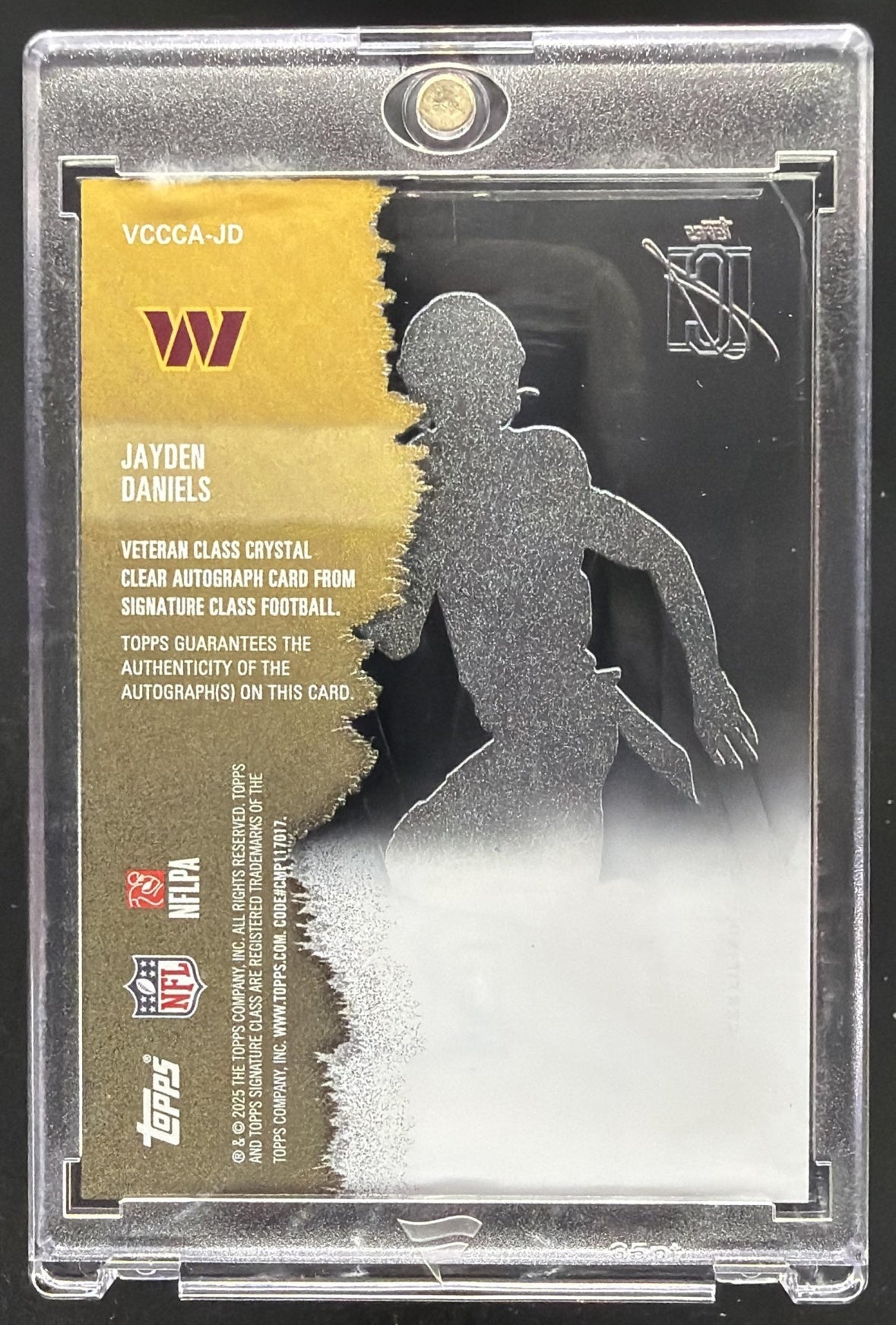 2025 Topps Signature Class Jayden Daniels #VCCCA-JD Veteran Crystal Clear Auto