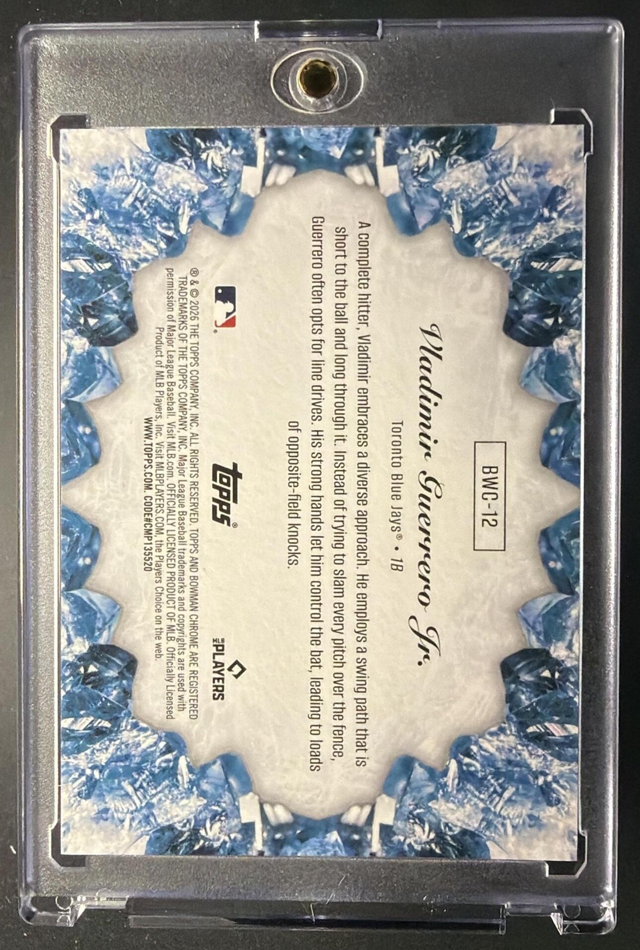2026 Bowman Vladimir Guerrero Jr. #BWC-12 Crystallized Chrome SSP Gold /50