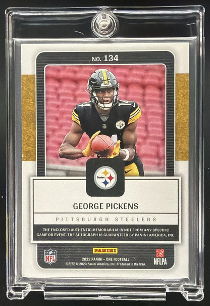 2022 Panini One George Pickens #44 7/49 Patch Auto RC