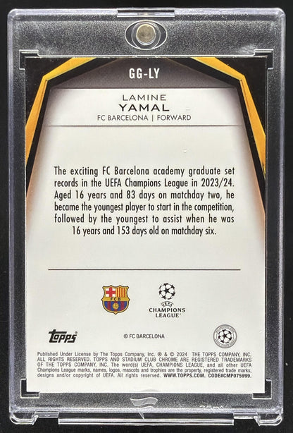 2023-24 Topps Stadium Club Chrome UEFA Lamine Yamal #GG-LY Glimpses of Gold