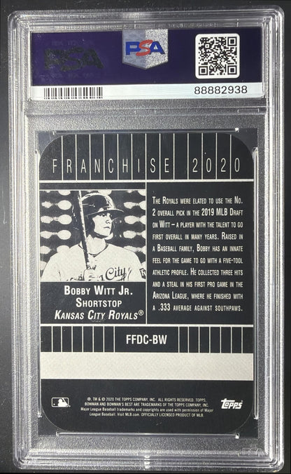 2020 Bowman's Best Bobby Witt Jr. #99FF-BWJ 1999 Franchise Favorites RC Refractor PSA 10