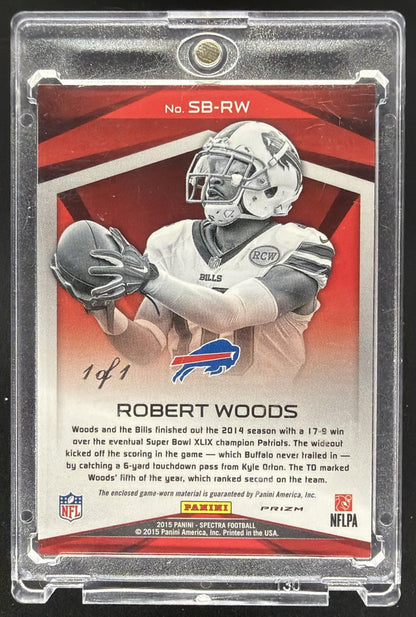 2015 Panini Spectra Robert Woods #SB-RW Sunday Best Jerseys Gold 1/1 Patch