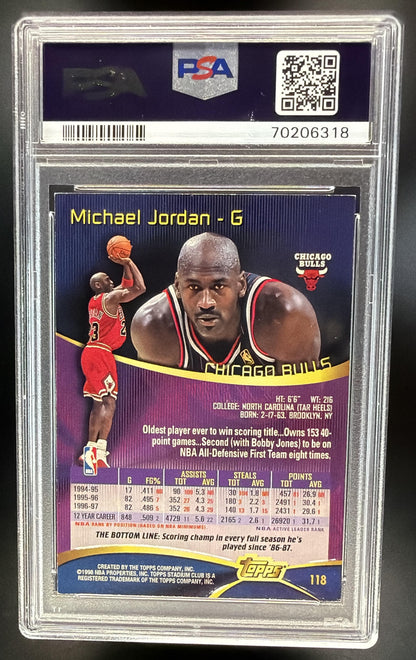 1997-98 Topps Stadium Club Michael Jordan #118 PSA 7